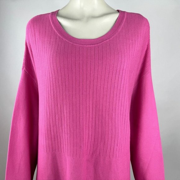 Talbots Cotton Tunic Sweater Women 3X NWT $90 Long Sleeve Scoop neck‎ Stretch - Picture 8 of 13